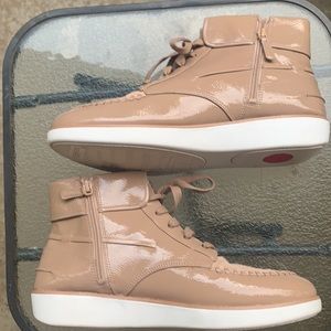 Fitflop Gianini Lace up Faux pony patent Boots